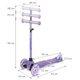 Самокат Kidwell Uno Glitter Led Violet, 5906601709227 - изображение 11