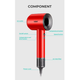 Фен профессиональный для волос VGR V-445 Red - изображение 3