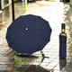 Жіноча парасоля автомат ALLANIO Gold 9012 Dark blue 12 спиць - зображення 3