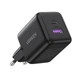 Мережевий зарядний пристрій UGREEN X516 30W 2-Port GaN Fast Charger Black (65014) - зображення 3