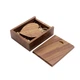 USB флешка Shandian сердце деревянное в деревянной коробке, темное, 16GB - изображение 1