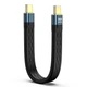 Кабель перехідник 8K USB Type-C M/M 240W 40Gbps E-Mark Chip Black, 13 см (44047) - зображення 1