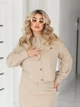 Женский костюм из микровельвета Fashion 50/52 бежевый - изображение 2