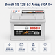 Автомобильный аккумулятор Bosch S5 12В 63Ач 610А R+ для легкового авто (0 092 S50 050) - изображение 2