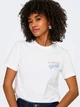 Футболка хлопковая женская ONLY 15346663 XL Bright White/Sunset (5715871557496) - изображение 1