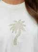 Футболка хлопковая женская Vero Moda 10343547 XL Snow White/Palm (5715871616209) - изображение 4