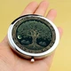 Зеркало для макияжа Ночь и Дерево жизни, d 7 см, нержавеющая сталь/стекло. (3008089) - изображение 2