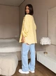 Подовжена жіноча сорочка з мусліну 2004, Жовтий, one size - изображение 4