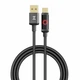 Кабель USB YOKI SM33 Smart Pluse USB to Type-C 60W (20V/3A) 1.2m с LED-индикатором для зарядки и передачи данных до 480Mbps Black - изображение 2