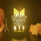 3D светильник ночник BTS с пультом N2 Настольная LED лампа БТС подарок Kpop - изображение 3