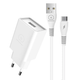 Мережевий зарядний пристрій з кабелем WUW-T82 Single USB home charger set type-c (6972573336555) - зображення 1