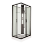 Душовий бокс INSANA Ester 100 (XW9811) 80×100×215 см, прямокутний, з мілким піддоном 15 см, чорний профіль, гідромасаж - изображение 1