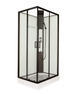Душовий бокс INSANA Ester 100 (XW9811) 80×100×215 см, прямокутний, з мілким піддоном 15 см, чорний профіль, гідромасаж - изображение 2