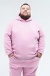 Худі оверсайз чоловічий Plus Size Pink 3XL - зображення 1