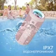 Портативна Bluetooth-колонка Ortizan X10, водонепроникна, IPX7, з підсвічуванням, до 30 годин автономної роботи, 3 стереозвукові ефекти Hi-Fi Bass, мікрофон Handsfree з Aux, TF (рожева) - зображення 4