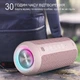 Портативна Bluetooth-колонка Ortizan X10, водонепроникна, IPX7, з підсвічуванням, до 30 годин автономної роботи, 3 стереозвукові ефекти Hi-Fi Bass, мікрофон Handsfree з Aux, TF (рожева) - зображення 7