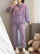 Піжама жіноча з флісу фіолетова Oversize S-L 040003 - зображення 1