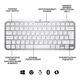 Клавиатура беспроводная Logitech MX Keys Mini Wireless Illuminated UA/ENG + BOLT (920-010605) Pale Gray - изображение 4