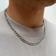 Цепочка на шею, Silver Cuban, 5 мм, нержавеющая сталь - изображение 1