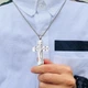 Подвеска с крестом, мужская, ювелирная сталь, 60 см, стильная - изображение 4