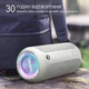 Портативна Bluetooth-колонка Ortizan X10, водонепроникна, IPX7, з підсвічуванням, до 30 годин автономної роботи, 3 стереозвукові ефекти Hi-Fi Bass, мікрофон Handsfree з Aux, TF (сірий) - зображення 6