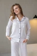 Жіноча шовкова піжама BOBRAND "Classic white" - M - изображение 8