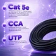 Патч-корд уличный с тросом CAT5e CCA UTP 20 м неэкранированный черный (88275м) - изображение 3