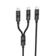 Кабель для зарядки Foneng XS10 Type-C 3A Type-C на Type-C + Type-C 60W 1.2 м 2-в-1 универсальный смарт интернет шнур для быстрой зарядки айфона iPhone телефона ноутбука смартбука павербанка роутера шнуры для ноутбуков смартфонов и планшетов белый - изображение 10