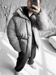 Мужская Зимняя Куртка Баллон Серая Однотонная XL (369381) - изображение 5
