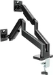 Настольный крепеж для двух мониторов Gembird 17-32" 2-10 кг Black (MA-DA2-06) - изображение 2