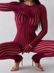 Жіночий Бодістокінг Еротичний Бордовий Однотонний Боді one size (393269) - зображення 5