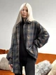 Сорочка Жіноча Синьо Коричнева В Клітинку Оверсайз Базова one size (369251) - зображення 2
