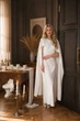 Длинное нарядное платье молочного цвета FashionYouWant M молочный 43466478 - изображение 3