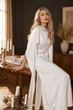 Длинное нарядное платье молочного цвета FashionYouWant M молочный 43466478 - изображение 4