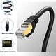 Кабель Ethernet Cat 7 Elfcam 30 см - сетевой LAN кабель SFTP с позолоченными RJ45-коннекторами - изображение 4