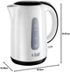 Електрочайник Russell Hobbs My Breakfast 1.7л, пластик, біло-чорний (00109393) - изображение 6
