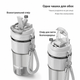 Кружка RACE Dual-Sip (650 мл) с двумя секциями соломинкой и ремешком - Серая - изображение 6