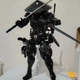 Коллекционная шарнирная фигурка Snake Eyes Super Black Warrior 22 см – механический ниндзя с набором оружия и аксессуаров, экшн-игрушка - изображение 8