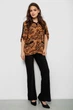 Блузка женская с принтом, цвет коричневый, XL-XXL, 230R1501 - изображение 2