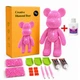 Фигурка для выкладки стразами Алмазная мозаика ColorArt Мишка 5D розовый 33см + Подарок лак для покрытия - изображение 1
