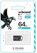 Флеш накопичувач USB 64Gb Wibrand Hawk, Black, USB 2.0 (WI2.0/HA64M1B) - зображення 2