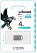 Флеш накопичувач USB 4Gb Wibrand Hawk, Silver, USB 2.0 (WI2.0/HA4M1S) - зображення 2