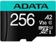 Карта пам'яті microSD 256Gb ADATA Premier Pro 256Gb Class 10 V30S A2 + SD адаптер (AUSDX256GUI3V30SA2-RA1) - зображення 1
