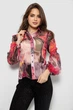 Блуза женская с принтом шифоновая, цвет розовый, L, 230R1503 - изображение 1