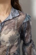 Блуза женская с принтом шифоновая, цвет серый, S, 230R1503-1 - изображение 5