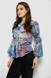 Блуза женская с принтом шифоновая, цвет голубой, M, 230R1503 - изображение 3