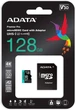 Карта пам'яті microSD 128Gb ADATA Premier Pro + SD адаптер (AUSDX128GUI3V30SA2-RA1) - зображення 4