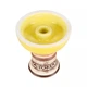 Чаша кальянная Aroma Zulu Glaze Yellow желтого цвета 8.5см глина в глазури - изображение 2