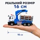 Игрушечный самосвал с краном-манипулятором 1:32 - синяя строительная машинка - изображение 7