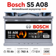 Автомобильный аккумулятор Bosch S5 AGM 12В 70Ah 760A R+ для легкового авто (0 092 S5A 080) - изображение 2